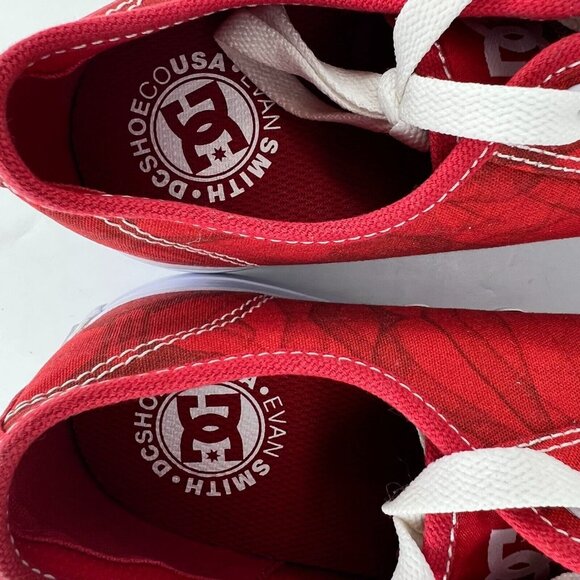 DC Mens Manual S Evan ADYS300629 Red Canvas Skate Inspired Size 8 Sneakers - Picture 6 of 12